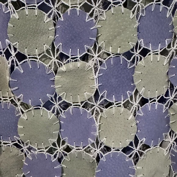 Vintage Purple and Green Patchwork Crocheted Vest - Picture 5 of 9